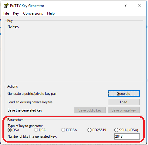 Img1.2 puttygen at startup type key.png